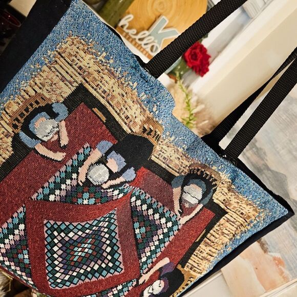 VTG Large Mill Street Design  Tote Bag – Handmade in the USA - Picture 2 of 14